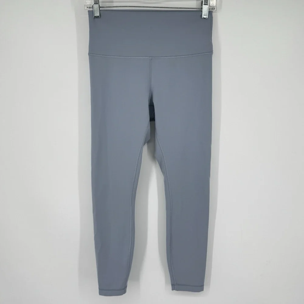 Lululemon Womens Wunder Train High Rise 25 Leggings Size 8 Chambray Blue Everlux